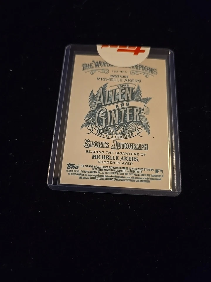 Michelle Akers 2021 Topps Allen & Ginter #221 Signed Card FSA-MKA - Image 2 of 3