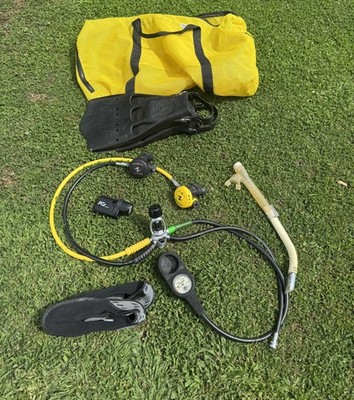 Scuba Diving Gear Bundle. Aqua Lung Titan , Aqua Lung Octopus Plus - NOT TESTED