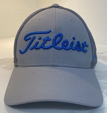 NWT Titleist Hat Cap Size S/M Pro V1 FJ Grey/Royal Blue Spell Out Footjoy