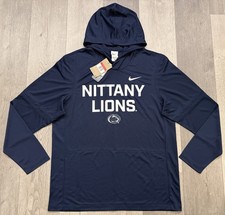Penn State Nittany Lions Nike Men  s Blue Lightweight Logo Hoodie - Large