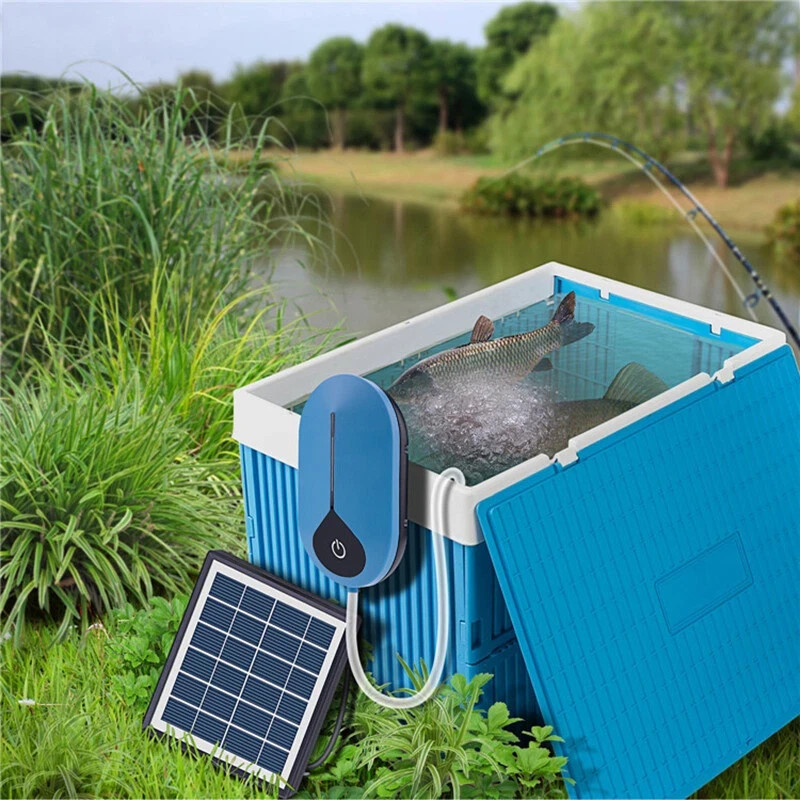 Solar Powered Air Pump - Auto Day/Night Oxygenator for Fish Pond Pool Tank