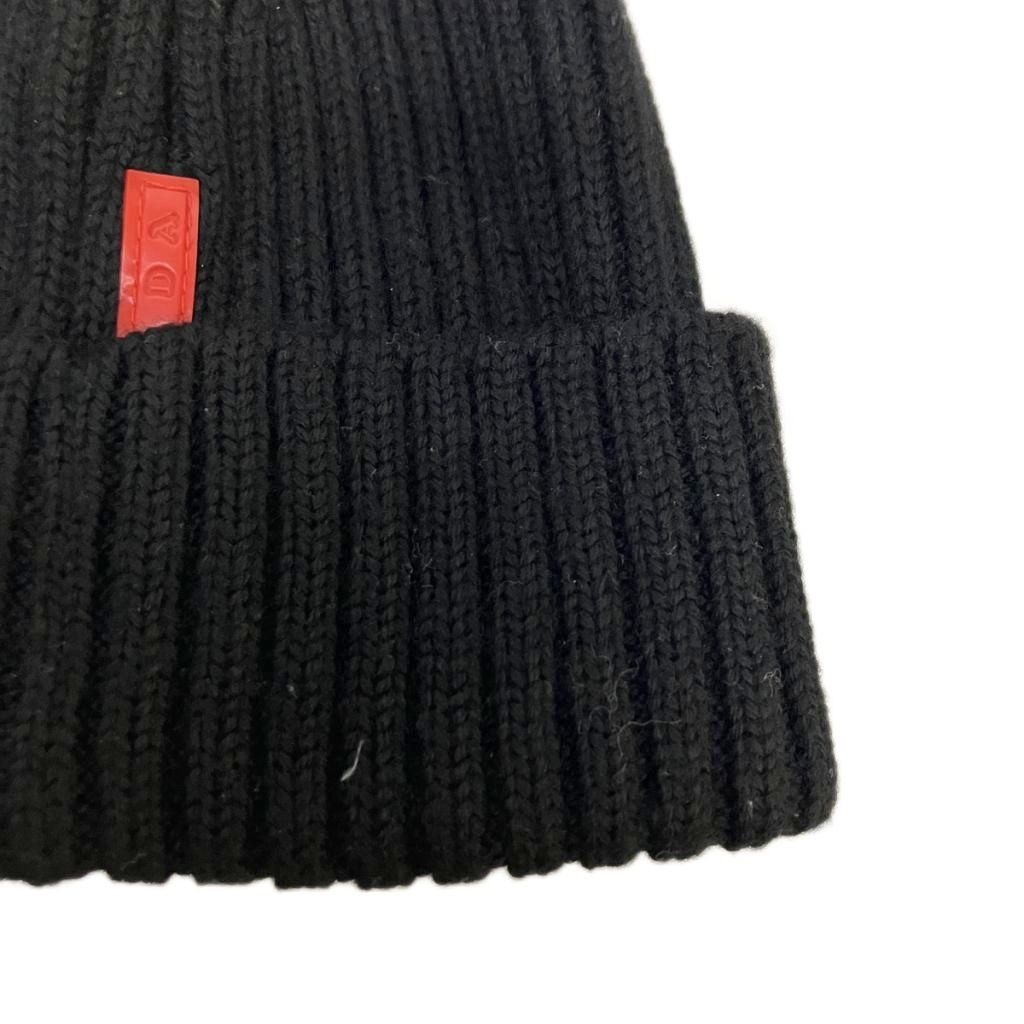 Prada Sport Knit Hat Beanie Archive Black Men's Women's Excellent