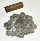 1932 - 1964 WASHINGTON 90% SILVER QUARTERS —$10 FACE VALUE—LOT OF 40 COINS/ROLL