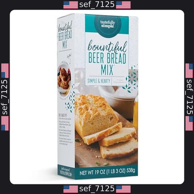 Tastefully Simple Bountiful Beer Bread Mix - 19 oz Pack