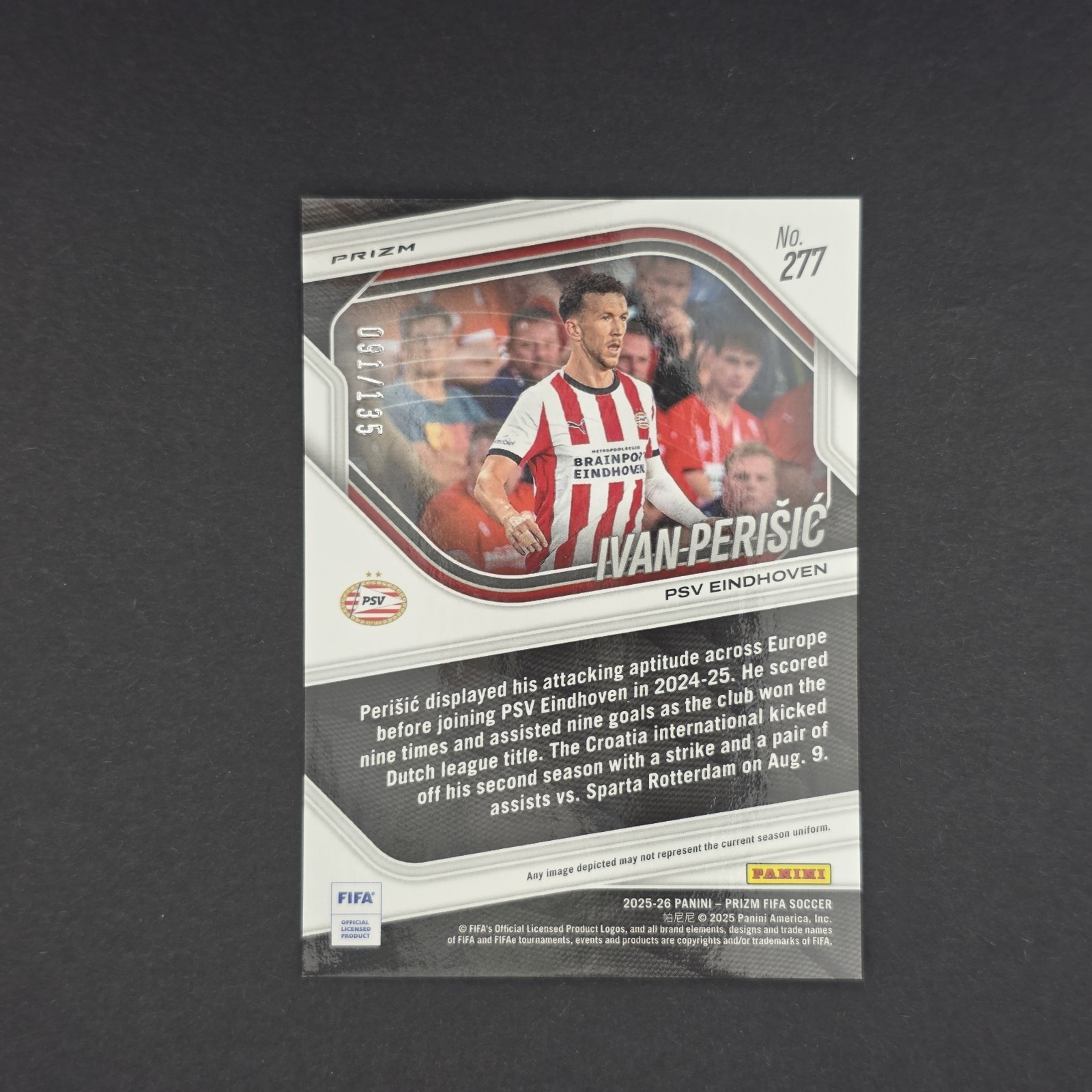 2025-26 Panini Prizm FIFA IVAN PERIŠIĆ /135 #277 PSV Eindhoven CROATIA view 2