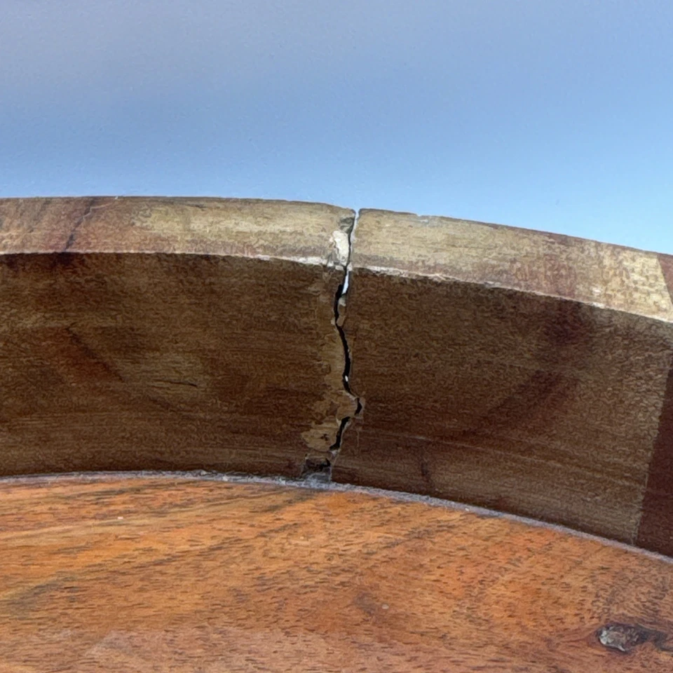 Bandeja para servir de metal y madera con 2 asas, rústica Foto 2 de 4