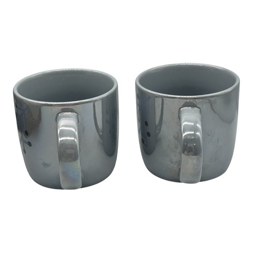 Set of 2 Dunkin Donuts Coffee Mug Christmas Snowflake Cup Gray - Winter 2014 - Picture 2 of 7