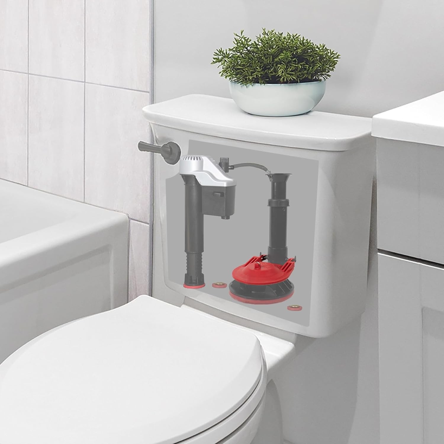 Korky 3070BP Large 3 Inch High Performance Universal Toilet Flapper Red