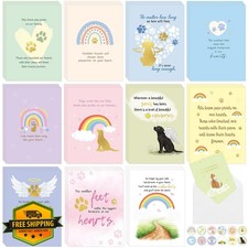 Motiskyy 48pc Pet Sympathy Cards Pastel Envelopes