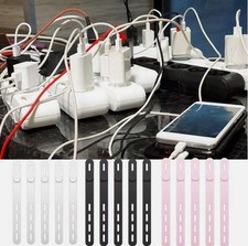1-10Pcs Cable Organizer Silicone Adjustable Cord Organizer Reusable Cable Ties