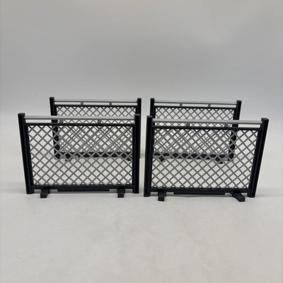 Chain Link Fence Four (4) Fence Action Figure Playset Lot! 