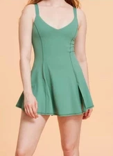 Blogilates Romance Run Dress XS Hedgre Green