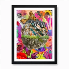 East London on a Rock Art Print Framed Wall Art Poster Canvas Print Picture