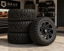 Gear Offroad Vortex Black Milled 20x10 8x170 -19mm Wheels Tires Installed