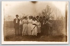 RPPC Family Photo On North Dakota Farm Postcard J43