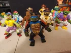 Vintage TMNT Action Figure Lot 9 Mixed Figures Playmates Leo Raphael April