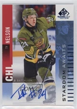 2023 Upper Deck SP Game Used CHL Edition Stardom Awaits Blue Ty Nelson Auto 7m7