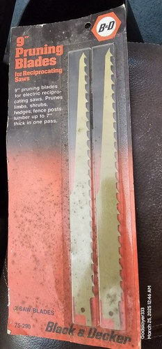 Black And Decker 75-290 9" Pruning Blades Recipro Saw Blades - Picture 1 of 2