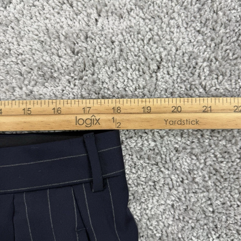 Pantalones Polo Ralph Lauren Para Hombre Talla Etiqueta-41R/Se Ajusta-36x30 Azul Marino/Gris Lana a Rayas Foto 4 de 4