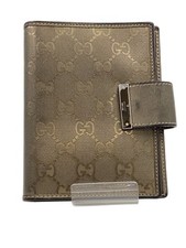 Gucci GG Canvas Agenda Planner Cover Monogram Snap Button W10cm x H14cm Italy
