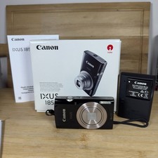 Canon IXUS 185 20.0MP 8x Optical Zoom Compact Digital  Camera w/ charger - Black