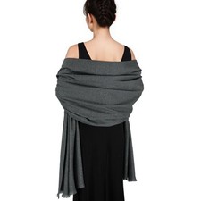 SWAT PANY Pashmina shawls and wraps for Evening Dresses Scarf for Dark Grey