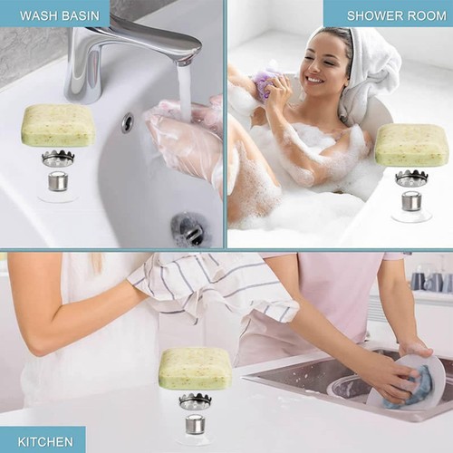 Suction Cup Soap Hanger Magnetic Soap Holder Wall Soap Storage Rack Expedient - Picture 4 of 9