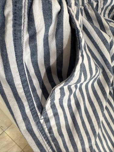 NEW Lands’ End Men’s Size 10 (40) Blue & White Striped Elastic Waist Shorts - Picture 6 of 6