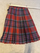 red plaid kilt skirt