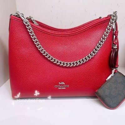 バッグ COACH NWT Coach Laurel Shoulder Bag With Mirror Charm And Pouch CBI94 | eBay