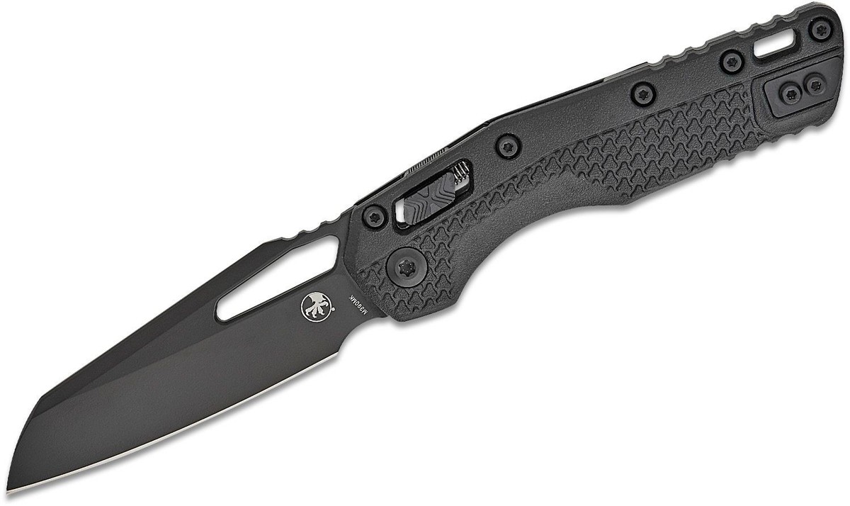Microtech MSI RAM-LOK Plain Edge, Black Polymer Tri Grip,Black 