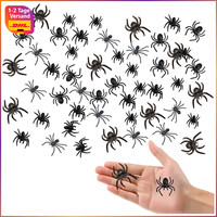 Spinnen 50 StüCk Halloween Deko Kunststoff Tisch Klein Gruselig Dekoration