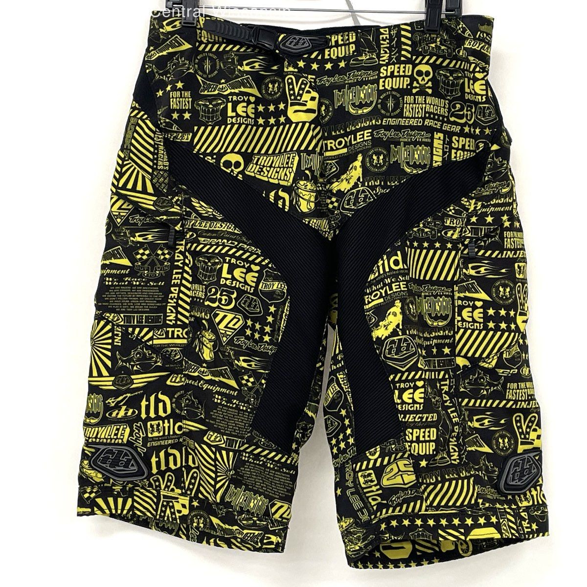 Troy Lee Designs Yellow Black Motocross Cycling MTB Off Road Biking Shorts Sz 36
