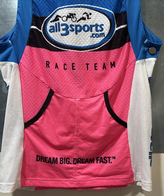 Castelli Rosso Corsa Free Tri Top Sleeveless Jersey Pink/Blue