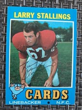 1971 Topps - Larry Stallings #93 St Louis Cardinals Autographed Card