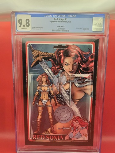 🔥 RED SONJA #1 (2023) CGC 9.8 WHITE PAGES 1:25 ACTION FIGURE VIRGIN VARIANT 🔥