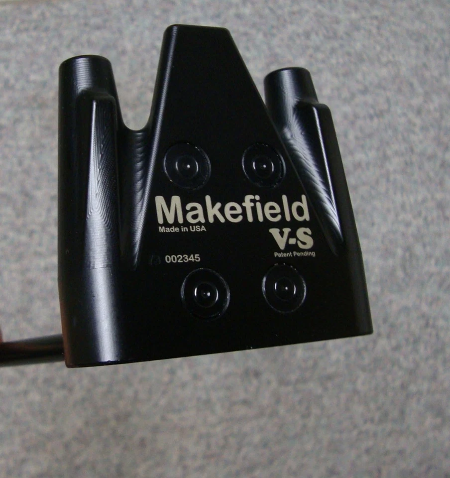 Custom Makefield V-S Center Shafted Putter Mint with New Grip and Headcover - Image 4 of 4