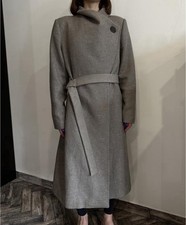 Mango Manteco Wool Womens Long Coat Size XL