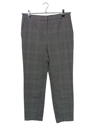 ZARA BASIC Stoffhose Damen Hose Gr. DE 40 hellgrau Casual-Look