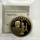 American Mint LE Liberty Design Gold Plated Commemorative Coin Statue of Liberty