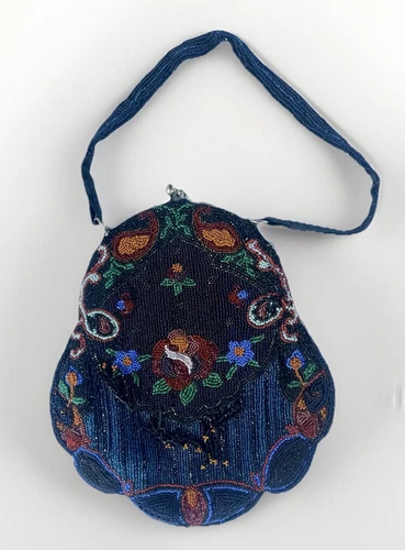 Antique Art Deco Beaded Fringe Purse - Picture 2 of 8