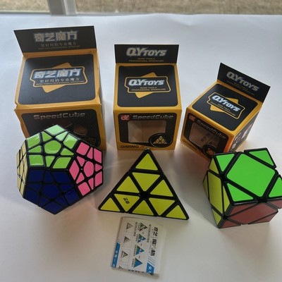 QiYi Speed Cube Lot of 3 Megaminx Pyraminx Skewb Puzzles Open Box. 1E