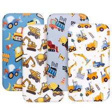 4 Pack Baby Boy Bassinet Sheets Set Soft Fitted Baby Boy Mattress Covers Cons...