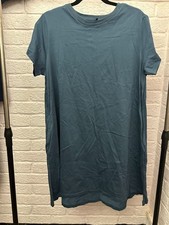 Uniqlo blue t shirt dress baggy with pockets