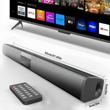Surround Sound Bar 4 Speaker System Bluetooth Subwoofer TV Home Theater w/Remote