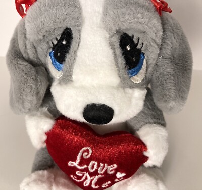 Dan Dee Sad Sam & HONEY Plush LOVE ME Plush Stuffed Animal Puppy Dog Valentine's