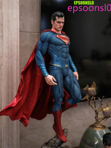 Modellino statua Superman con 2 teste figure occhi illuminati da collezione 50 cm decorazione regalo - Foto 21 di 21