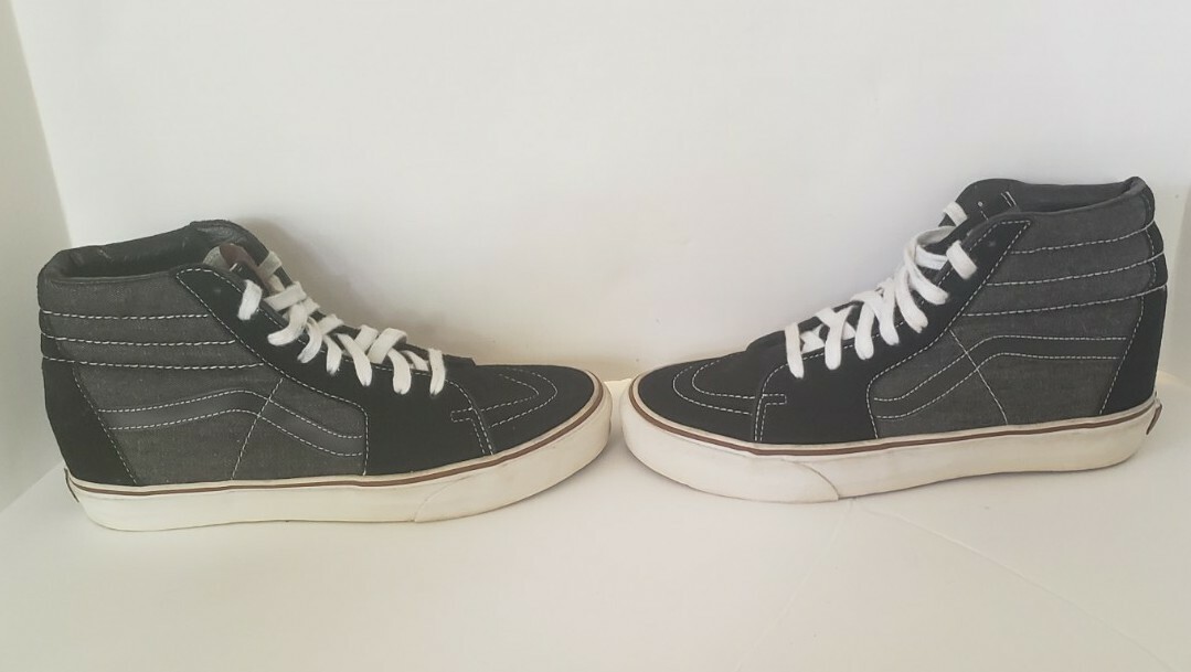 Vans Off The Wall Black Mixed Media Suede High Top Skate  display picture 2