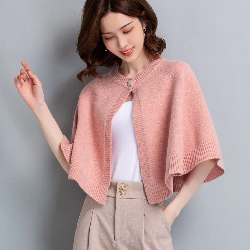 Poncho sweater with buttons sale