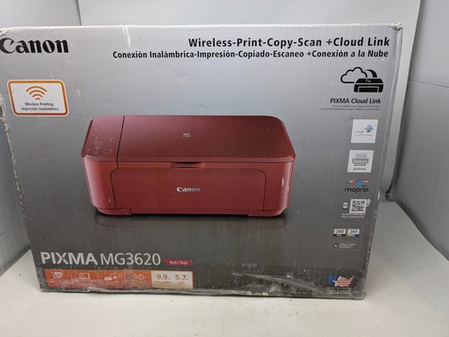 NEW NEW NEW Canon PIXMA MG3620 Wireless All-In-One Printer Red New Open Box (UX) - Picture 10 of 14